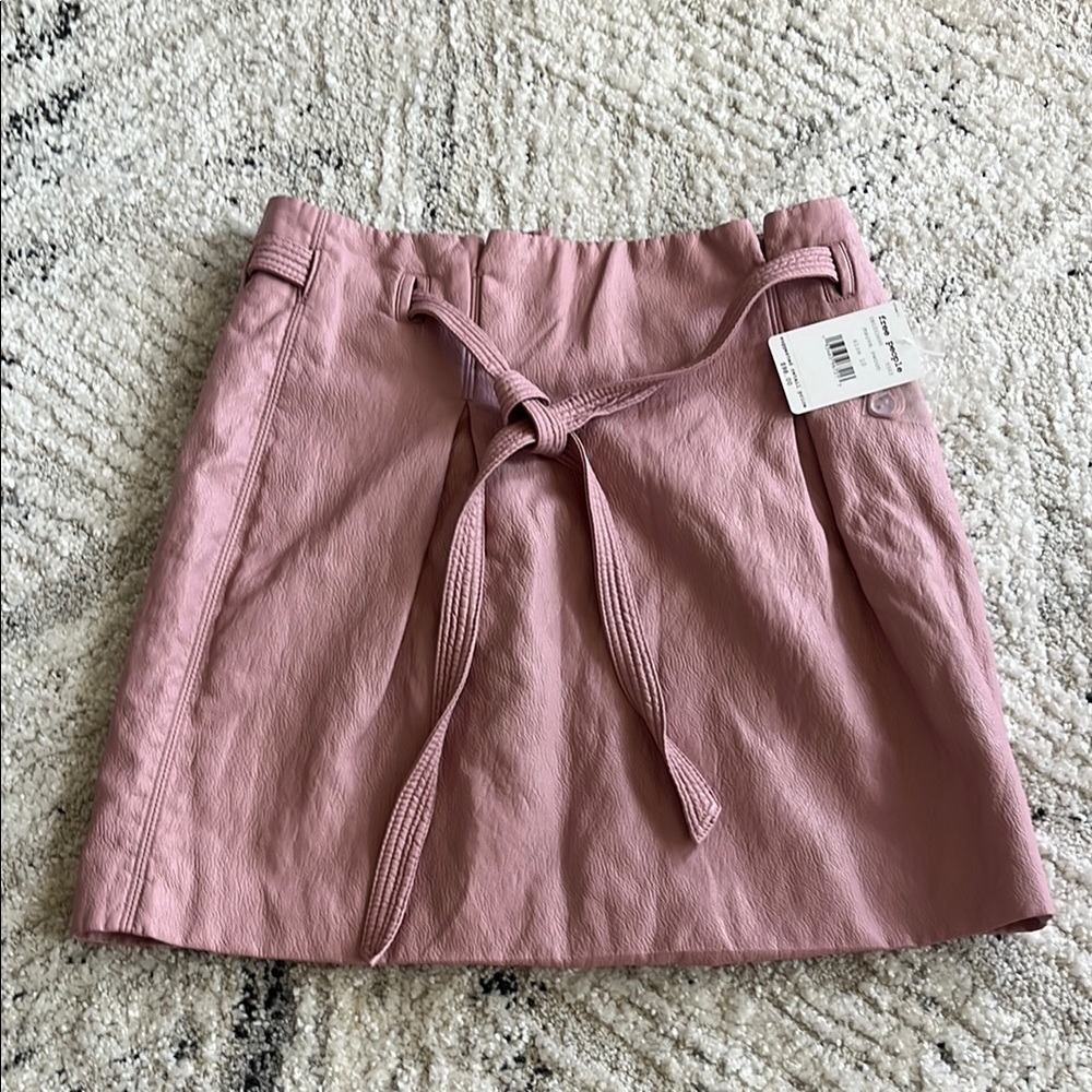 NWT free people Pink Women's leather Skirt